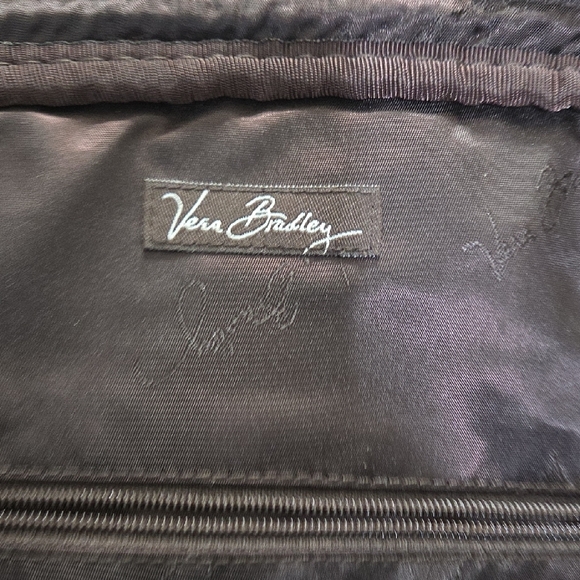 Vera Bradley Quilted Black Backpack with Front Pocket - Picture 7 of 8